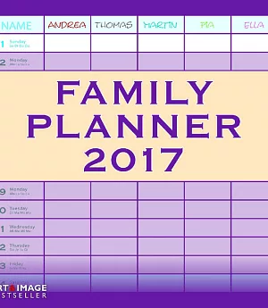 Family Planner Lilac A&I 2017calendar
