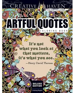 Creative Haven Coloring Book Artful Quotes