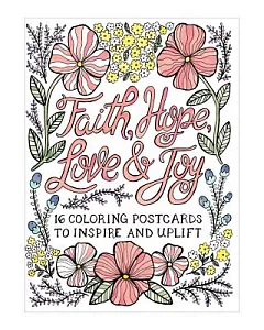 Faith, Hope, Love & Joy Coloring Postcards