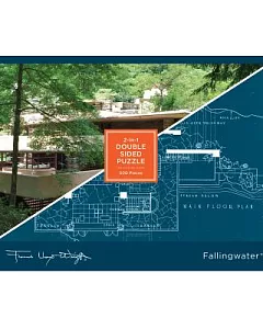 frank Lloyd Wright Fallingwater 2-sided 500 Piece Puzzle