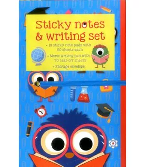 Sticky Notes and Writing Set School Monsters