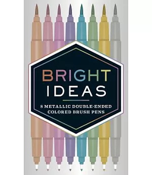 Bright Ideas Metallic Double-ended Colored Brush Pens: 8 Colored Pens