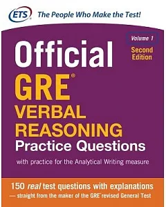 Official GRE Verbal Reasoning Practice Questions: With Practice for the Analytical Writing Measure