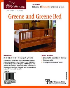 Fine Woodworking’s Greene and Greene Bed Plan: Intermediate Skill Level