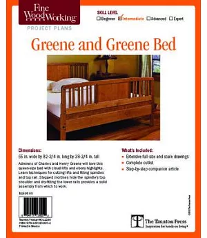 Fine Woodworking’s Greene and Greene Bed Plan: Intermediate Skill Level