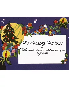 Art Deco Boxed Christmas Cards: Christmas Tree, Moon and Decorations