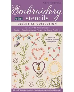 Fast2mark Tools Embroidery Stencils - Essential Collection: 90+ Easy-to-Mark Designs - Endless Combinations • Perfect for Crazy