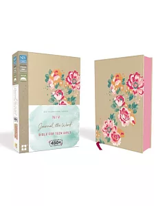 NIV Journal the Word Bible for Teen Girls: New International Version, Gold/Floral, Imitation Leather: Includes Over 450 Journali