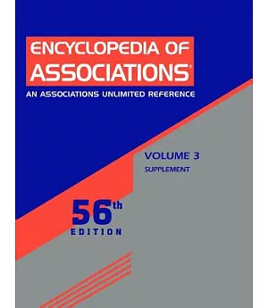 Encyclopedia of Associations: National Organizations of the U.s.: Supplement