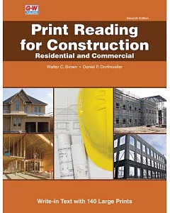 Print Reading for Construction: Residential and Commercial: Write-in Text with 140 Large Prints
