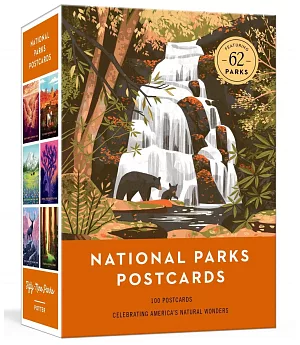 美國國家公園明信片(100張不重複)National Parks Postcards: 100 Illustrations That Celebrate America’s Natural Wonders