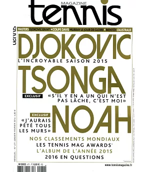 tennis 法國版 第471期 1-2月合併號/2016