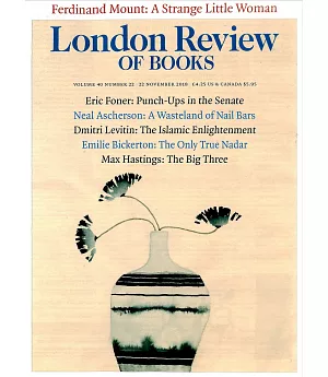 London Review OF BOOKS Vol.40 No.22 11月22日/2018