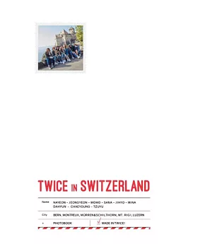TWICE 週邊  TWICE TV5 / TWICE in SWITZERLAND 寫真書