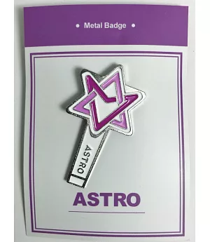 韓國KPOP週邊 ASTRO 金屬徽章 - ASTRO 手燈造型