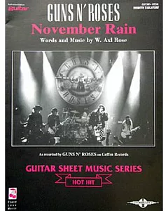 槍與玫瑰合唱團-11月雨單曲吉他譜