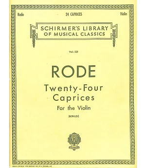 羅德：小提琴二十四首奇想曲 Vol.231