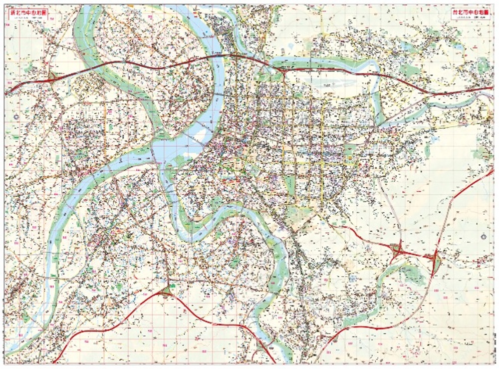 台北新北市區都會地圖  (防水全張大地圖)