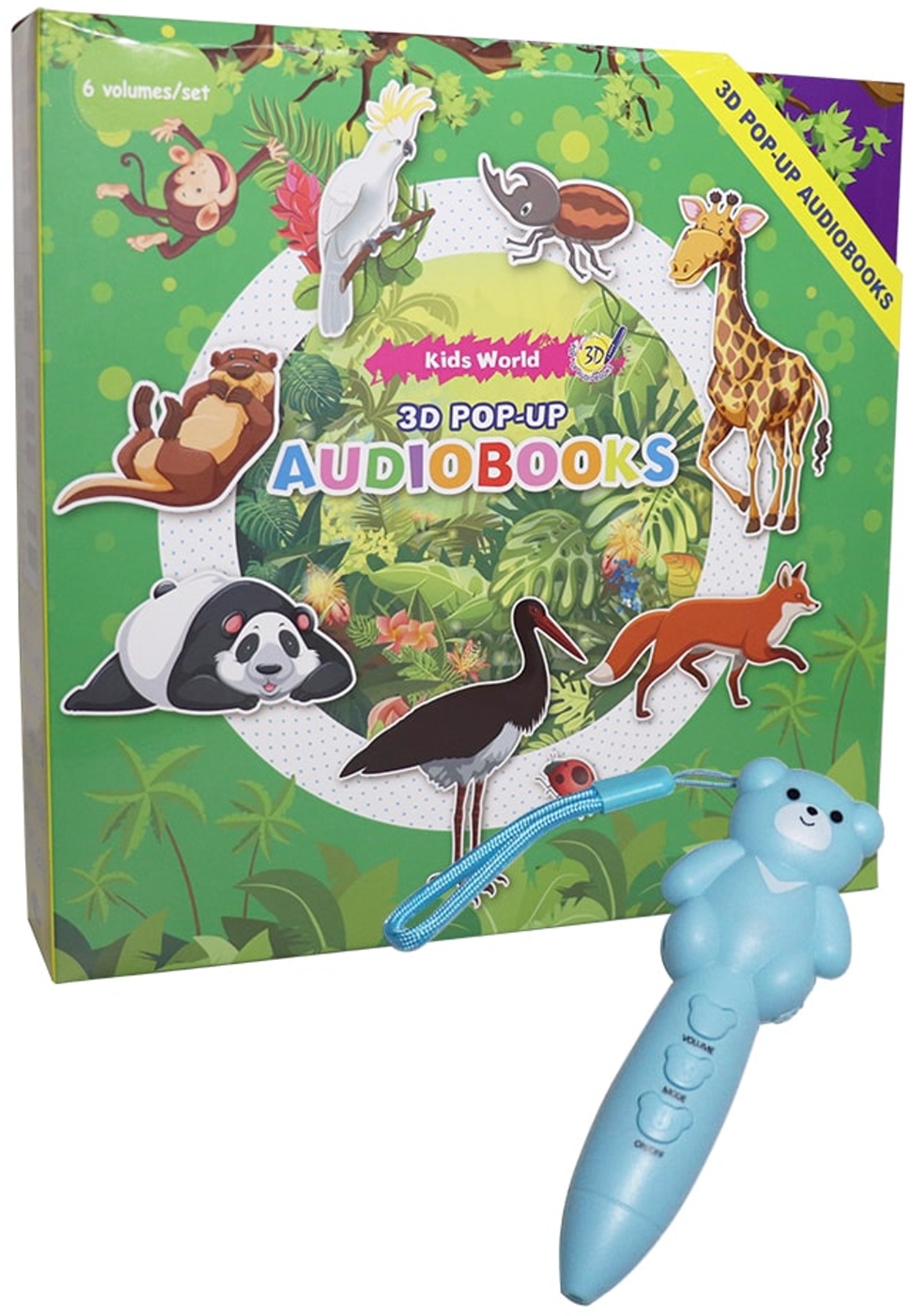3D Pop-Up Audiobooks Animal World ＋ 8g 小熊筆(限台灣)