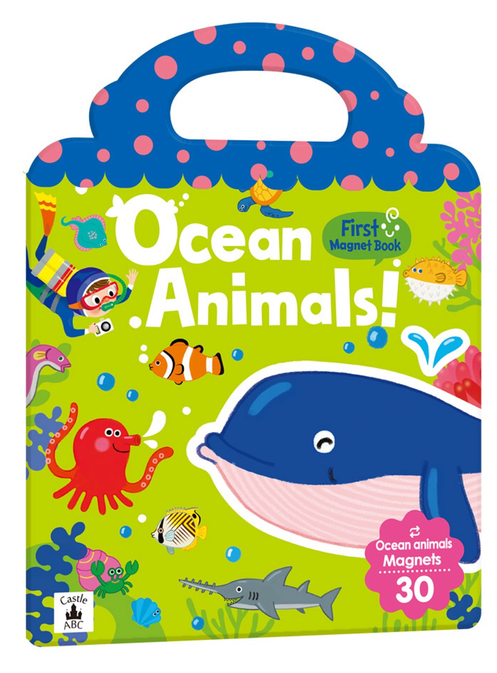 First Magnet Book：Ocean Animals（內含30個認知磁鐵+3摺頁超大場景）(限台灣)
