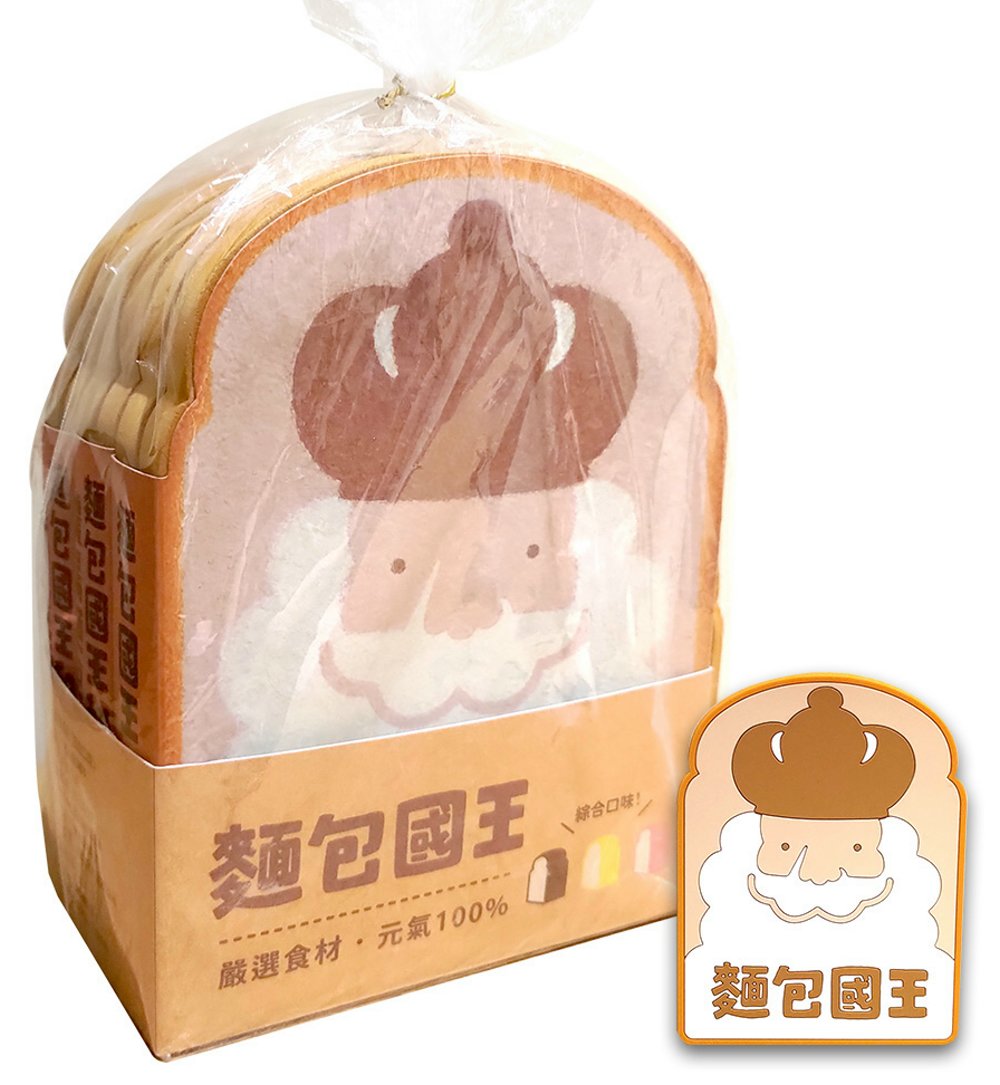 麵包國王套組(綜合口味)：贈台灣限定可愛吐司杯墊