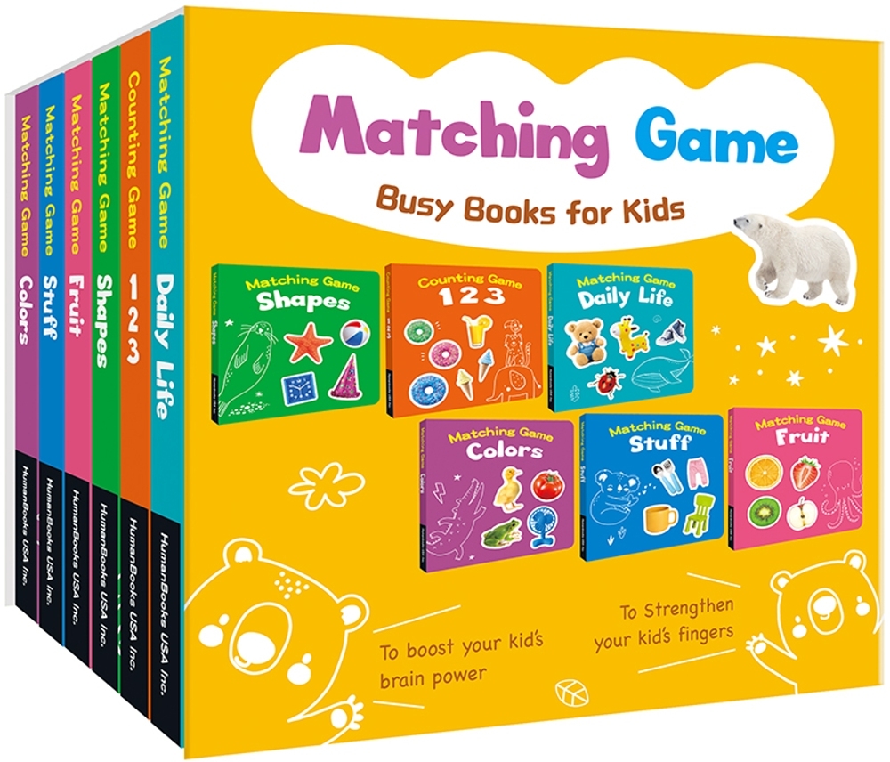 【Matching Game】(6冊套組) 《Colors》《Shapes》 《Daily Life》《Fruit》 《Stuff》《123》 ※附贈《親子互動手冊》1本