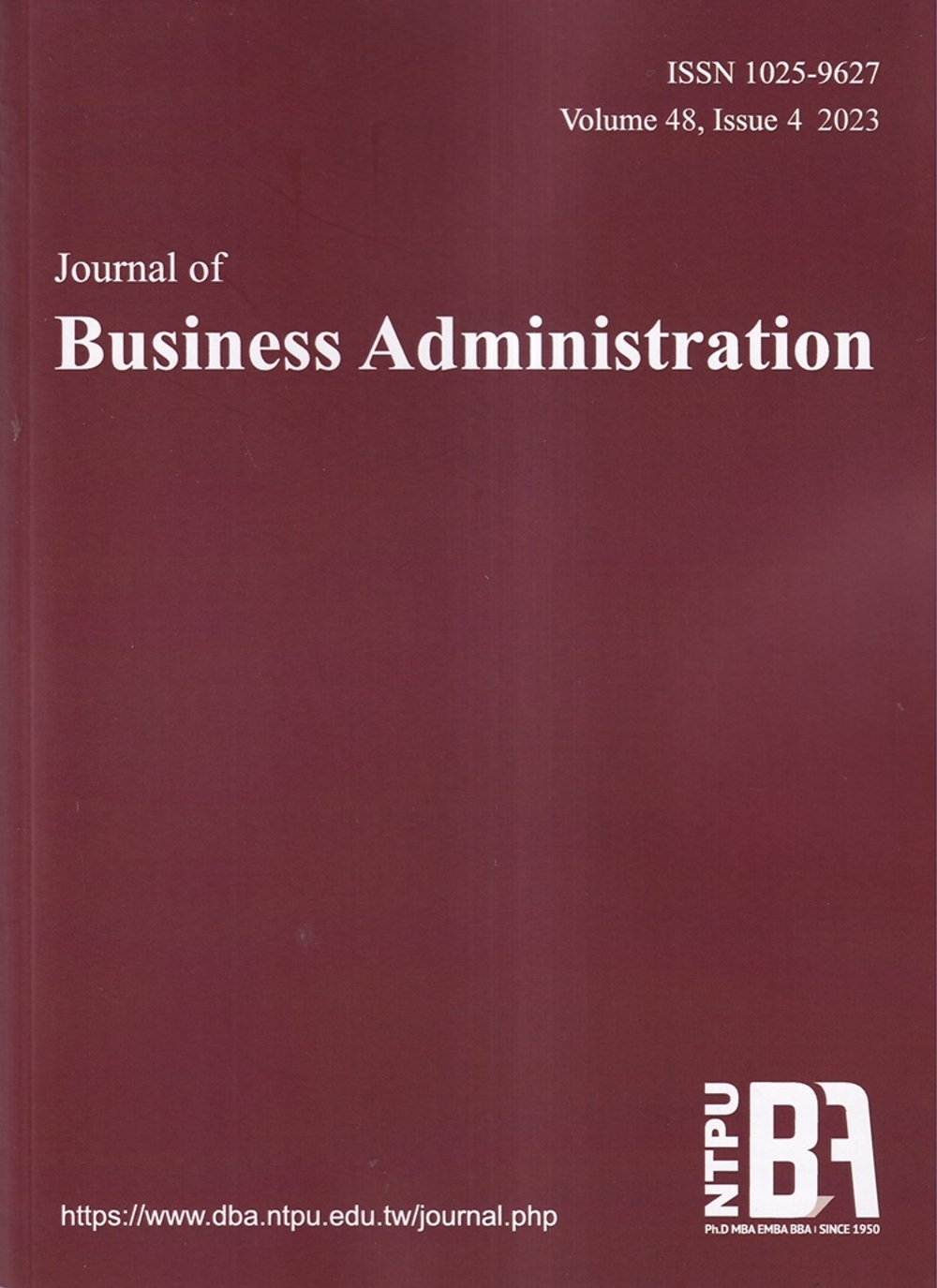 Journal of Business Administration(企業管理學報)48卷4期(112/12)