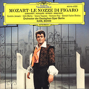 Mozart: Le nozze di Figaro Highlights / Janowitz / Prey /  Fisher -Dieskau / Bohm / Berlin Deutsche Oper Orchestra