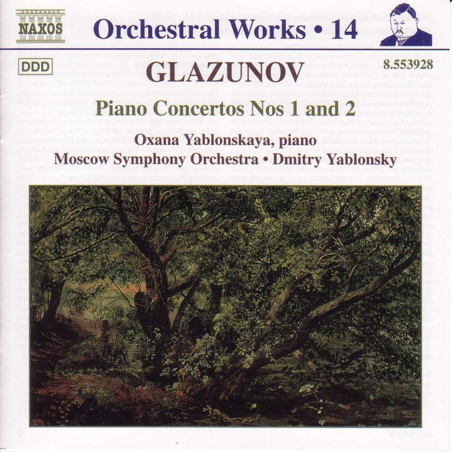 葛拉祖諾夫：第1 ＆ 2號鋼琴協奏曲 / 雅布隆絲卡雅（鋼琴），雅布隆斯基（指揮）莫斯科交響樂團