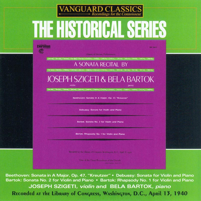 A Sonata Recital by Joseph Szigeti & Bela Bartok, 1940