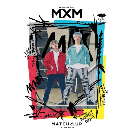 MXM / MATCH UP 台灣獨占贈品盤 M版 (白塗鴉版)(韓國原裝進口專輯+台灣贈品)
