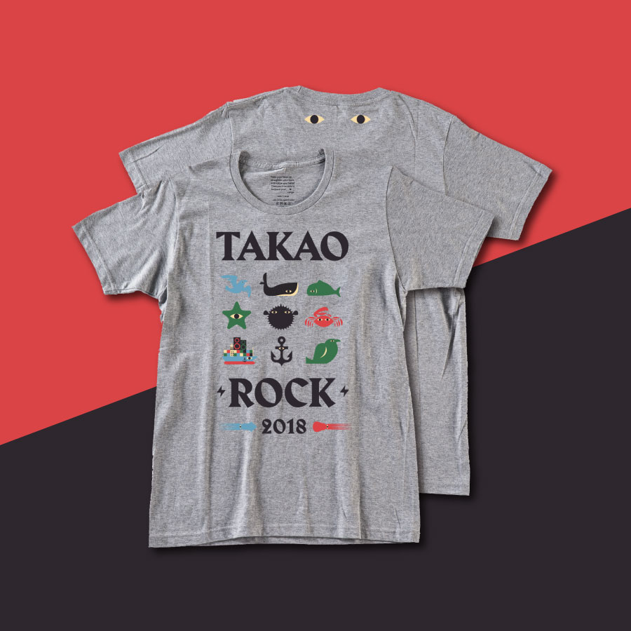 TAKAO ROCK 特殊款T-SHIRT (灰L)