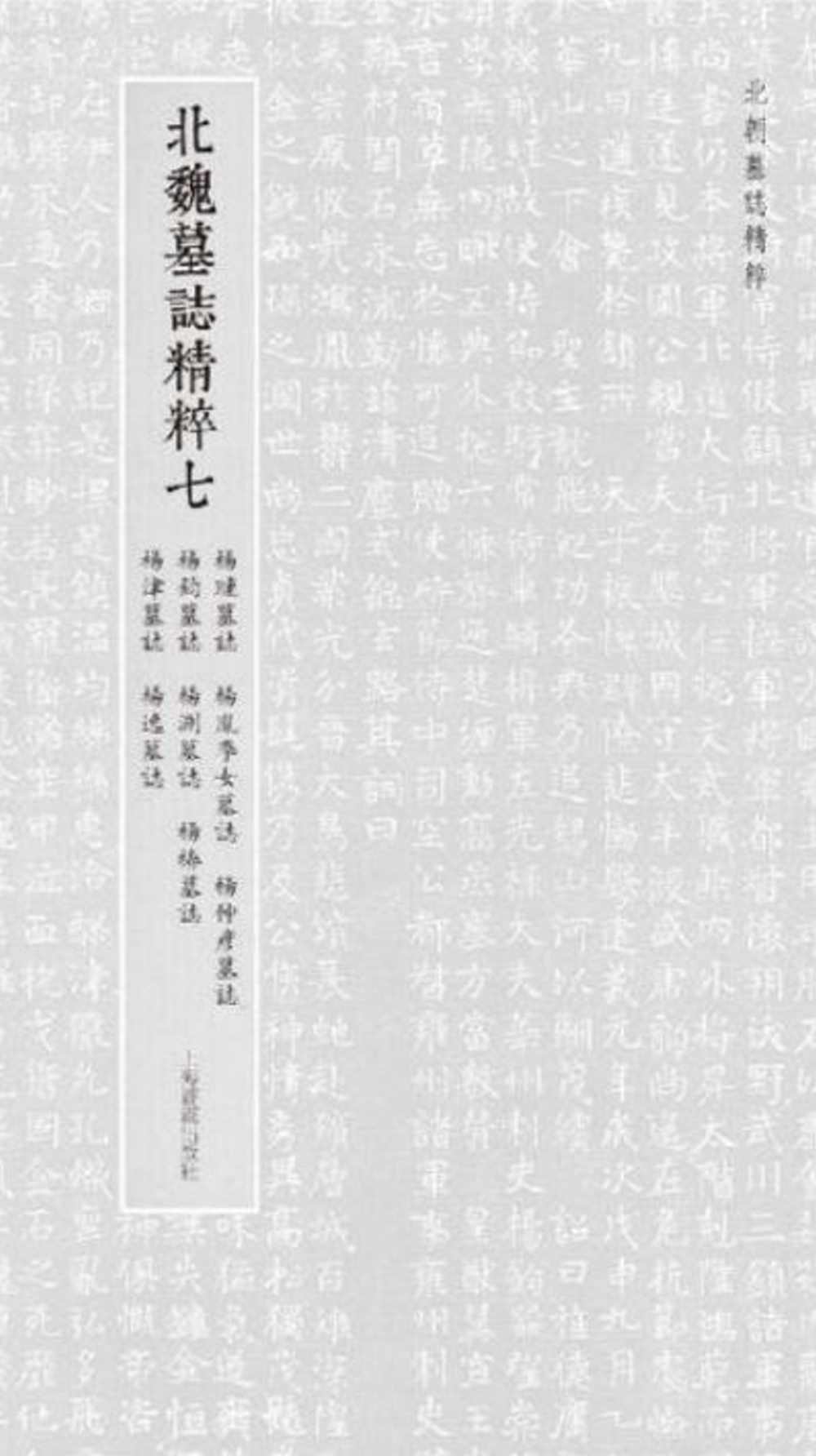 北魏墓誌精粹(七)：楊璉墓誌、楊胤季女墓誌、楊仲彥墓誌、楊鈞墓誌、楊測墓誌、楊椿墓誌、楊津墓誌、楊逸墓誌