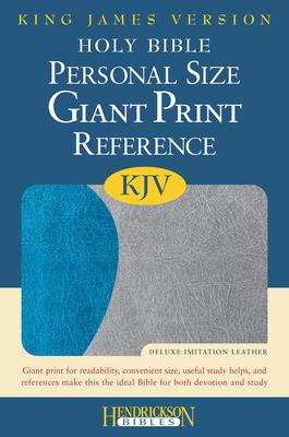 Holy Bible: King James Version, Personal Size Giant Print Reference Bible, Blue on Gray Flexisoft