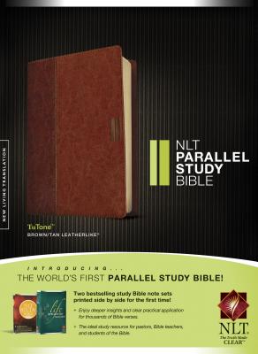 NLT Parallel Study Bible: New Living Translation, Brown / Tan TuTone, LeatherLike