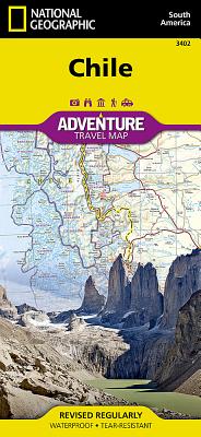 National Geographic Chile : South America: Adventure Travel Map