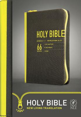 Holy Bible: New Living Translation, Yellow Zipper, Canvas