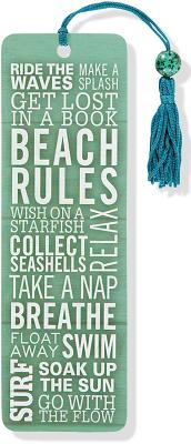 Beach Rules Beaded Bookmark