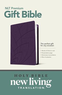 Holy Bible: New Living Translation, Purple Petals Leatherlike, Premium Gift Bible, Gift & Award Edition