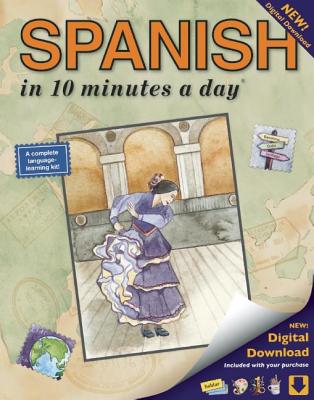 Spanish in 10 Minutes a Day: Language Course for Beginning and Advanced Study. Includes Workbook, Flash Cards, Sticky Labels, Menu Guide, Software,