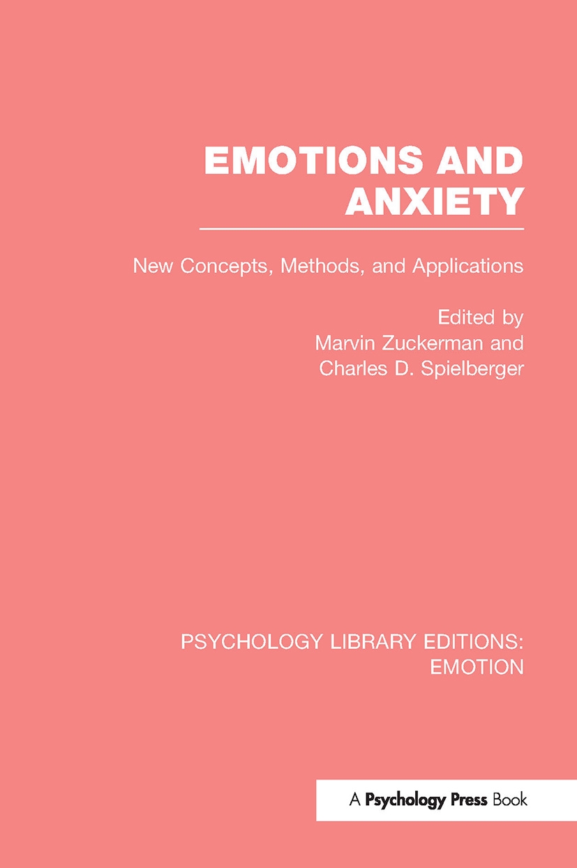 Emotions and Anxiety (Ple: Emotion): New Concepts, Methods, and Applications
