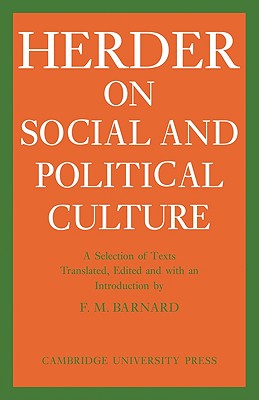 J. G. Herder on Social & Political Culture