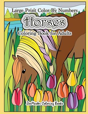 Color by Numbers Horses Coloring Book for Adults