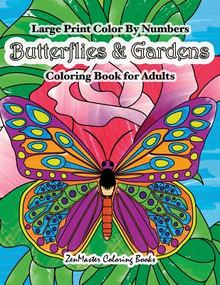 Butterflies & Gardens Coloring Book for Adults