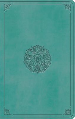 The Holy Bible: English Standard Version, Turquoise, Emblem, TruTone, Value Thinline Bible