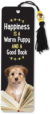 Happiness Is a Warm Puppy and a Good Book Beaded Bookmark