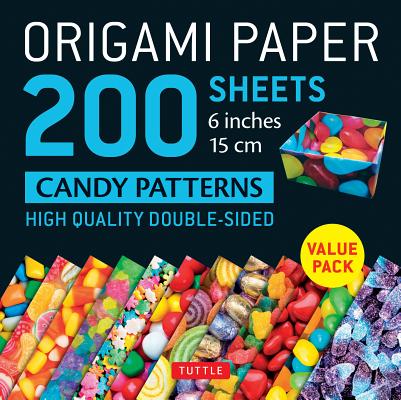 Origami Paper 200 Sheets Candy Patterns 6 Inch: High-Quality Double-Sided