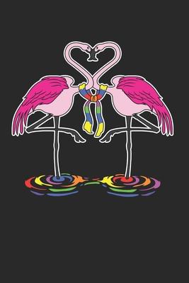 Gay Pride With A Flamingo Notebook - Lesbian Journal Planner: Lgbtq Homosexual Organizer For Men Women Dot Grid
