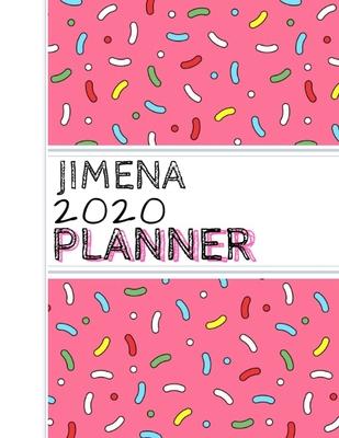 Jimena: : 2020 Personalized Planner: One page per week: Pink sprinkle design