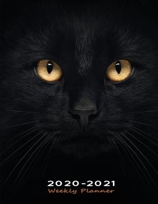 2020-2021 Weekly Planner: Two Years Organizer Notebook & Diary with To-Do List & Priorities - US Edition - Black Cat